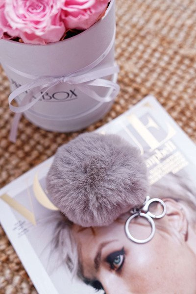 Large Keyring Grey Handbag Pendant