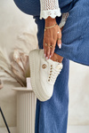 Damskie Buty Sportowe Sneakersy Masywna Podeszwa Beżowe Ardiela