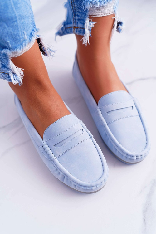 Women's Comfortable Blue Devi Moccasins