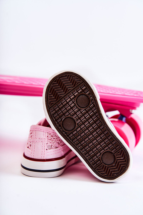 Children's Sneakers With Lace Pink Roly-Poly