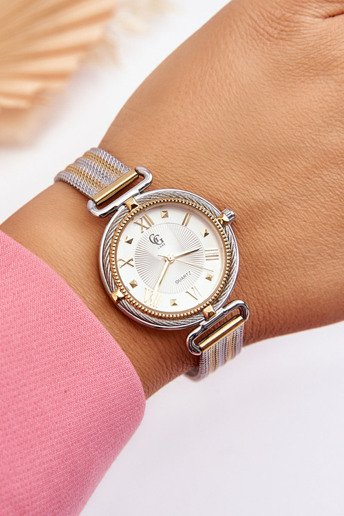 Waterproof Women's Watch With Mesh Bracelet GG Luxe Gold-Silver