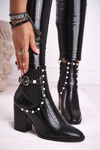Women's Boots On High Heel Black Verbos