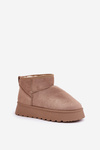 Platform Snow Boots Made Of Eco Suede Dark Beige Vlivana
