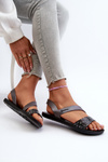 Sandały Damskie Czarno-Srebrne 82429 Ipanema Vibe Sandal Fem