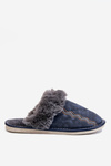 Men's Warm Slippers With Fur Navy Aron 