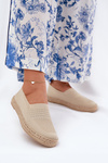 Espadryle Damskie Z Plecionką Beżowe Vinceza 13624