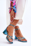 Fashionable High Heel Sandals Blue Felisa