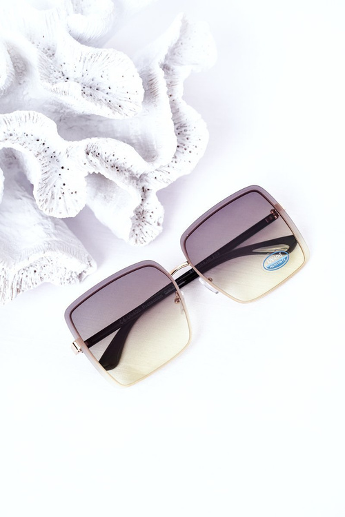 Gold Square Sunglasses Green Ombre