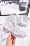 Children's Insulated Boots With Studs Silver Gonzo