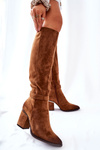 Stiletto Suede Boots Camel Corises