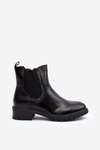 Women's Low-Cut Ankle Boots on Flat Heel Black Kassona