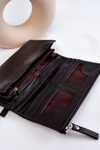 Women's Large Magnet Wallet Black Connes