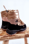 Children's Warm Snow Boots With Zipper golden Leena