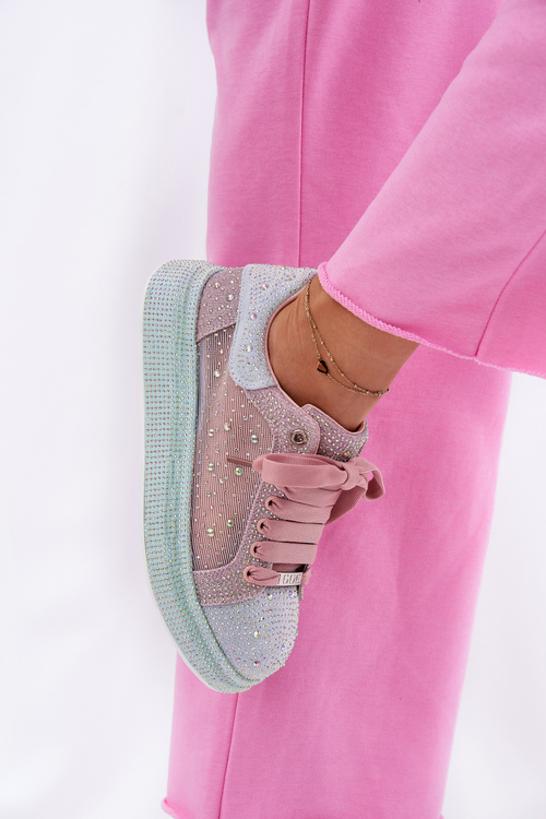 Sneakersy Damskie Na Platformie Zdobione Multikolor GOE RR2N4009
