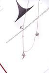 Women's Silver Necklace Swallow Cubic Zirconia Aida