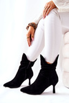 Laura Messi Heeled Leather Boots 2427 Black