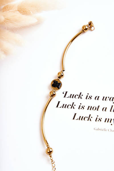 Fashionable Adjustable Bracelet With Teddy Bear Gold