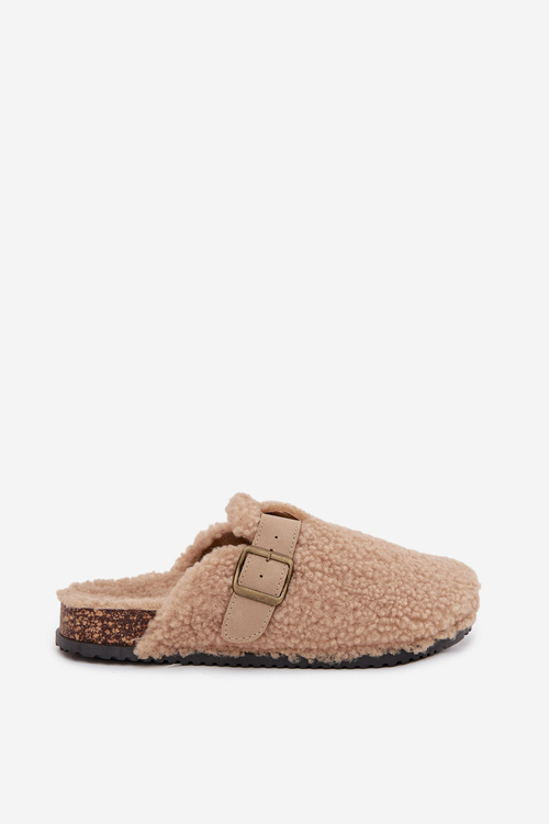 Women's slippers with sheep fur lining Beige Lorivine