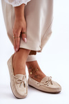 Women's Suede Moccasins Beige Si Passione
