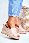 Women's Sandals On Wedge Heel Big Star Pink FF274984