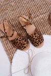 Damskie Sandały Lu Boo Zamszowe Leopard Silena