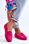 Suede Slip-On Loafers Castelo Fuchsia