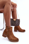 Low Heel Suede Boots Brown Laurisa