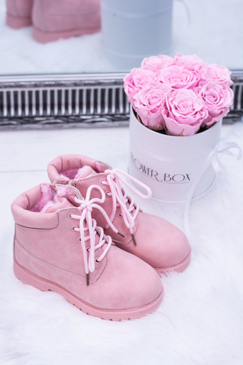 Children's Insulated Trapper Boots Powder Pink Dexter
