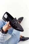 Elegant Women's Loafers S.Barski Patent Black