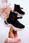 Children's Sport Shoes High Sock Black Nickie