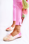 Espadryle Damskie Slip-On Różowo-Żółte Santana