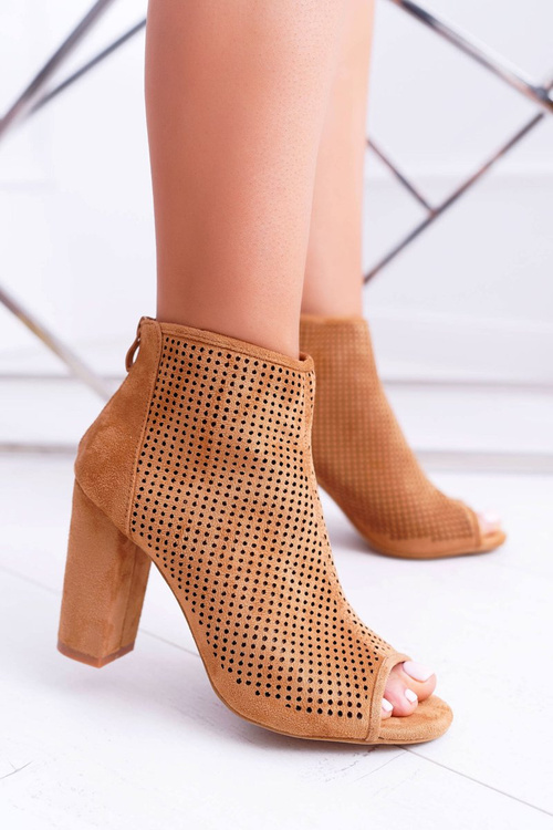 Women's Stiletto Boots Suede Camel Jessin