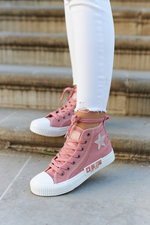 Classic High Sneakers Big Star JJ274382 Pink