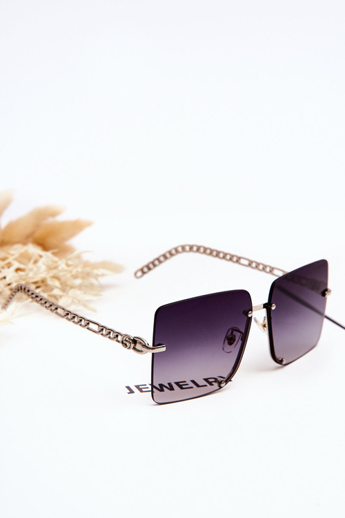 Square Sunglasses Prius V508 Silver-Black