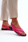 Zazoo 40407 Women's Leather Sandals Fuchsia