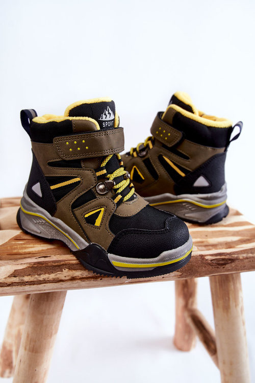 Children's Booties Trappers Warmed With Wool Khaki Marco