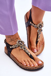 Flip Flops Sandals On Cork Platform Black Naomi