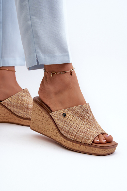 Women's Wedge Sandals Sergio Leone KL213 Beige