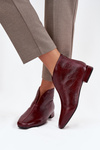 Women's ankle boots with delicate heel Bordeaux Elvienne