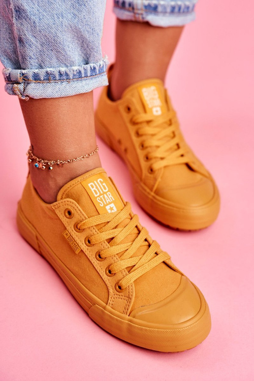 Women's Sneakers Big Star Yellow FF274A086