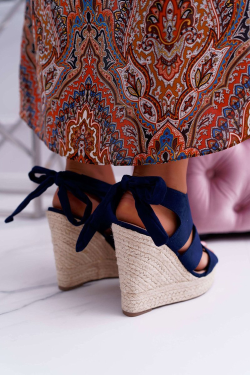 Women's Sandals On Anchors Navy Blue Yenga