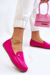 Women's Suede Loafers With Embellishments Fuchsia Leah