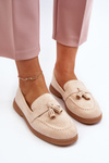 Women's Suede Moccasins Beige Dansitu