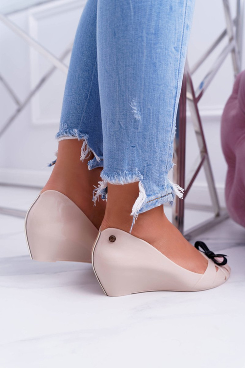 Lu Boo Rubber Lacquer Sense Beige Meliski Ballerinas