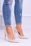 Lu Boo Women's Suede Beige Stiletto Stilettos Fione