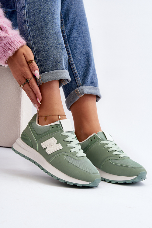 Sneakersy Buty Sportowe Damskie Zielone Lifari LY085