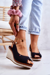 Women's Comfortable Sandals With Buckle Black Thallas