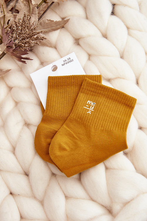 Women's Cotton Socks Mustard