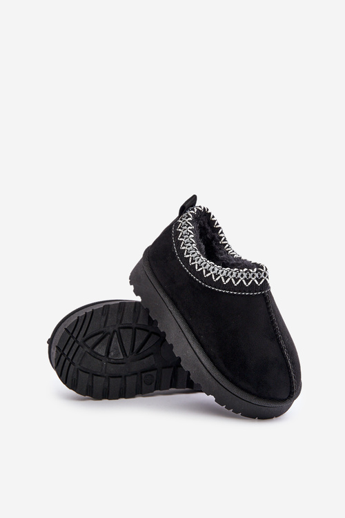 Botki Śniegowce Ocieplane Futerkiem Platforma Czarne Vilabria