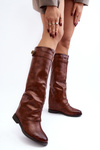 Women's Over-the-Knee Boots with Sheepskin Type Fleece Black Bellama